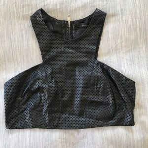 LF faux leather crop top